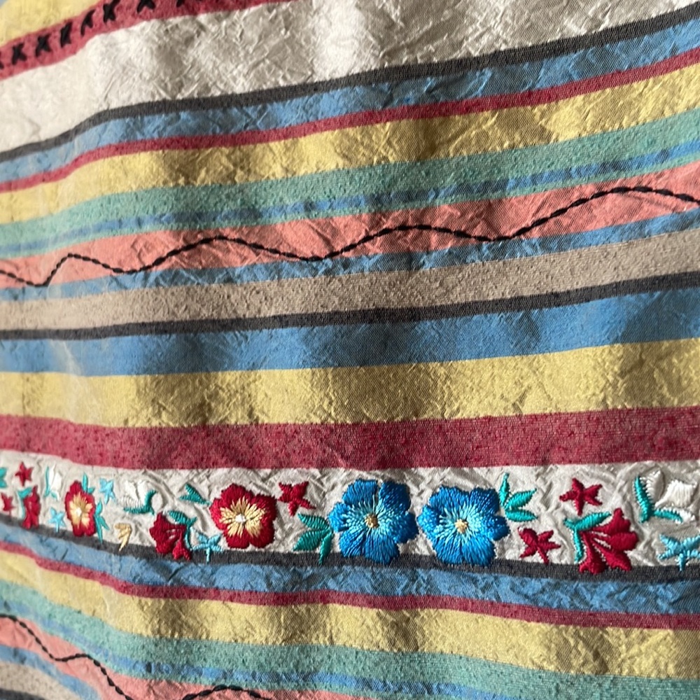 Vintage August Max Patchwork Style Long Sleeve Bu… - image 7